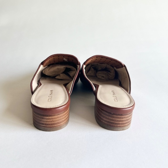 Cole Haan Brown Leather Weaving Point Toe Mules size 5.5 - Picture 10 of 16